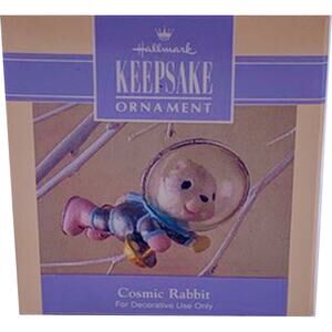 1992 Hallmark Keepsake Easter Ornament Cosmic Rabbit Bunny Astronaut in Mint Box